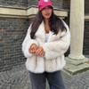 New Autumn and Winter Women's Large Lapel Imitation Fur Warm Coat Imitation Fox Plush Coat Tops