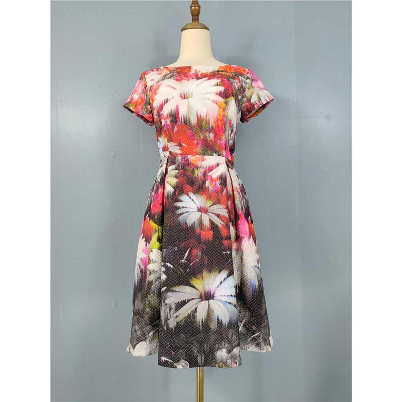 

Export High-End Temperament Women s Clothing Print 2024 Early Spring New Arrival Slim Fit Waist-Controlled Slimming Fashion Women s Dress Plus Size Color 3XL