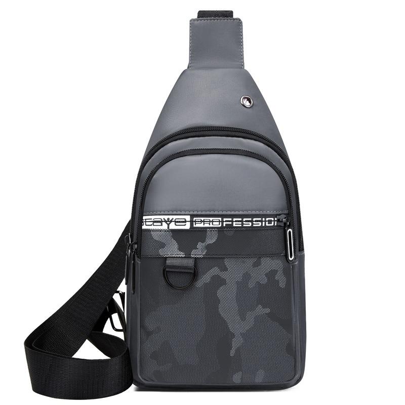 New Fashion Men's Breast Bag Outdoor Leisure Messenger Bag Trendy Small Bag Travel Shoulder Bag