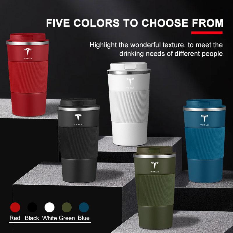 Car Vacuum Flasks Coffee Cup Travel Portable Insulated Bottles For Tesla Model S Model X Model Y Model 3 Roadster SpaceX Accessory