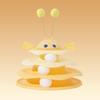 Pipi Tao Original Bee Roly-Poly Cat Teaser Toy with Stick