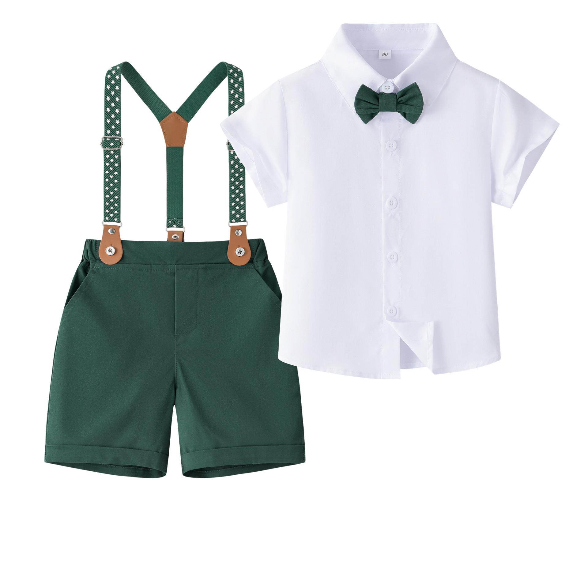 

Стильний літній британський костюм для хлопчика - включає комбінезон на перший день народження дитини або вечірку для дівчинки 80cm