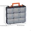 Portable with Drawers DoubleOpening Clamshell Transparent Parts Organizer Handle for Hobbyists,