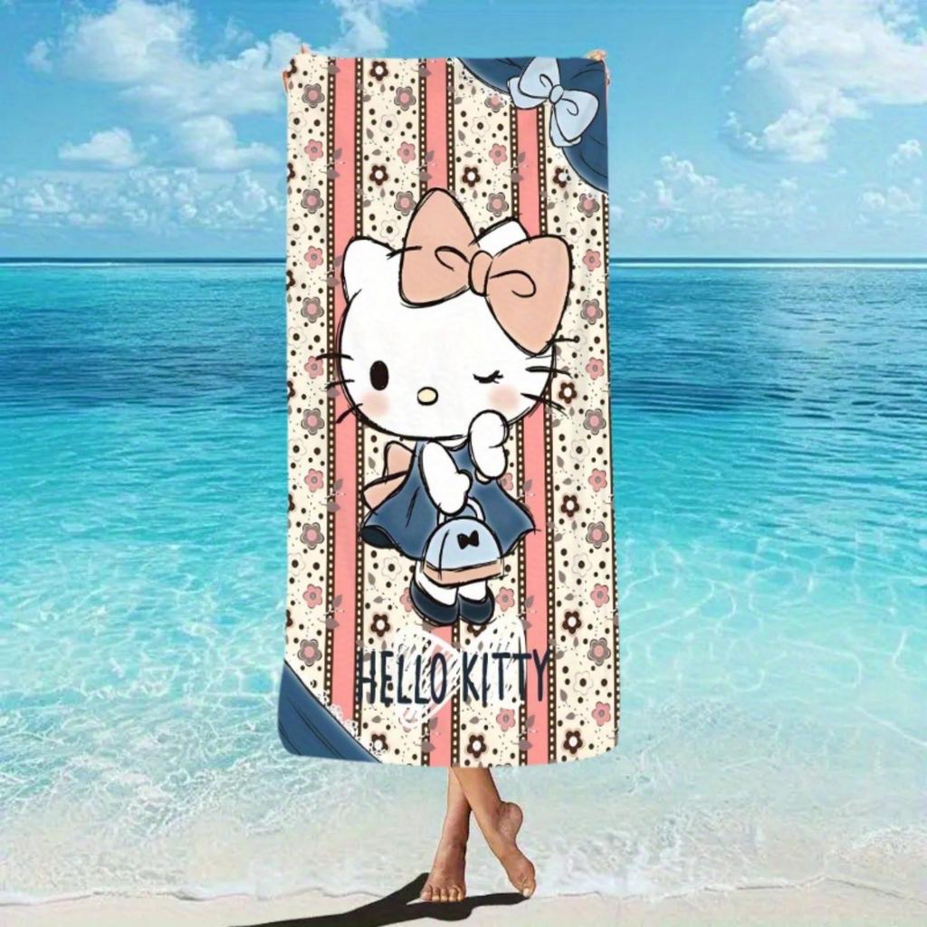 1pc for hello kitty Beach Towel,Fashionable Water-Absorbent Quick-Drying Single-Piece Large-Sized Beach Towel