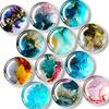 12 Pcs Glass Fridge Magnets Sticker, Strong Refrigerator Magnets Heavy Duty for Whiteboard, Classroom, Kitchen, Office, Home