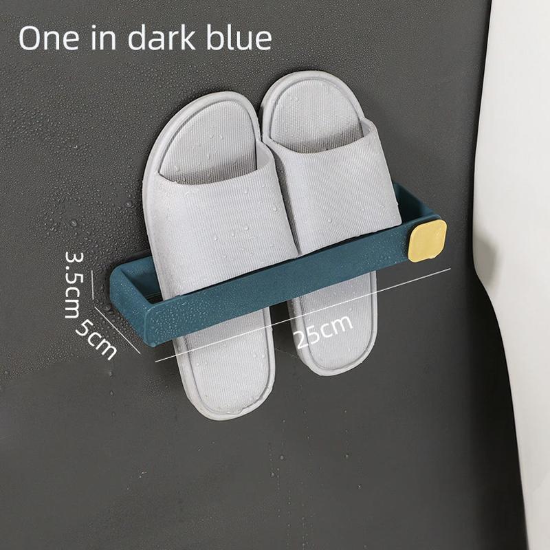 4pcs Wall Mounted Shoes Rack Space Saving Slippers Storage Holder Folding Bathroom Towel Rack Bathroom Accessories