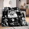 1Pc Billie Eilish Collage Blanket Soft And Comfortable Casual Warm Camping Travel Christmas Halloween Xmas Gift M924423