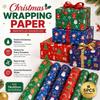 5PCS Santa Christmas Wrapping Paper Assorted Christmas Theme Gift Wrap Sheet  Bouquet Wrapping