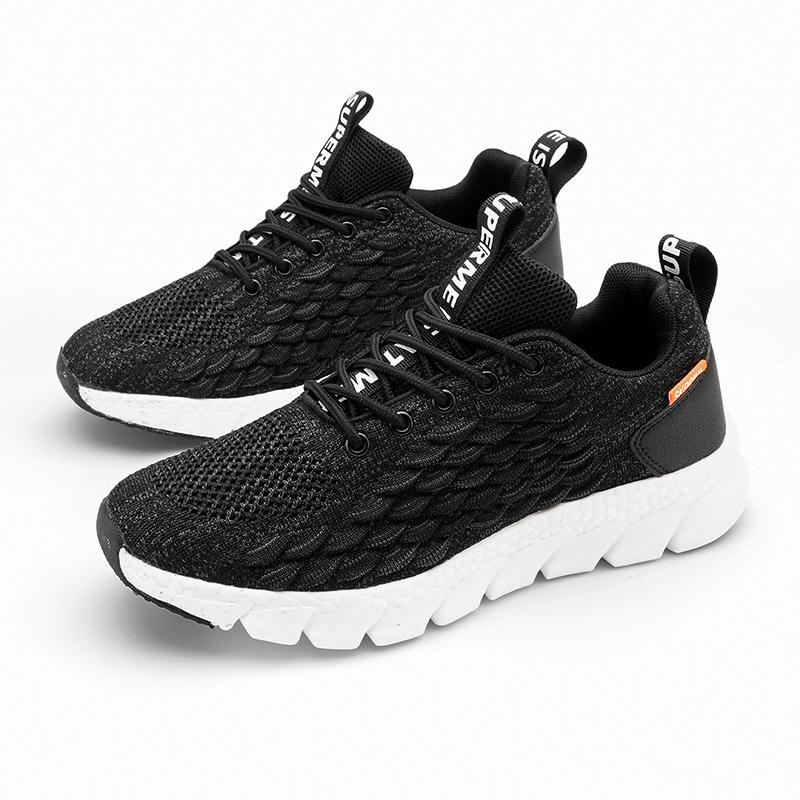 

Mens Running Shoes Lightweight Breathable Casual Non Slip Fashion Sports Sneakers Matching Mesh Comfortable Sneakers Men 44 чорний білий колір