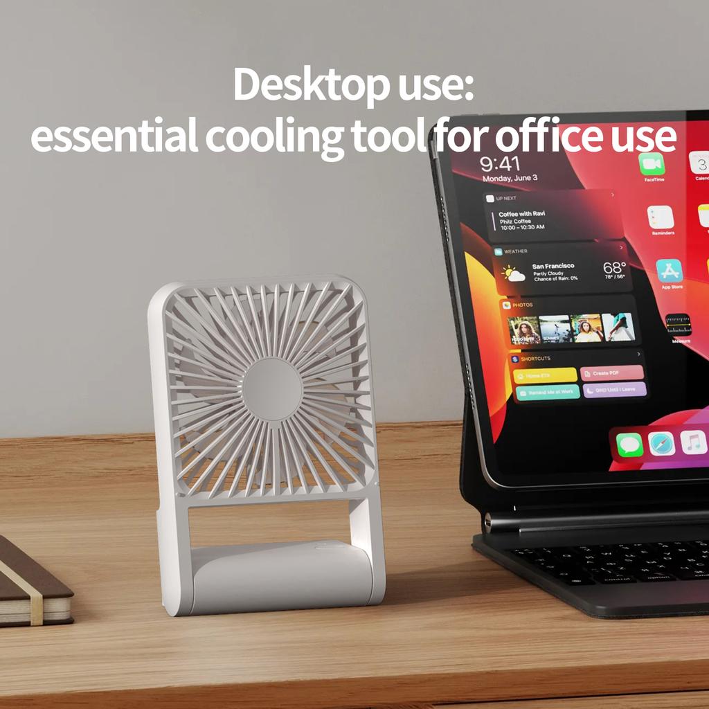 2025 New Unique Portable Rechargeable Fan 360 Degree Angle Adjust Wall And Table Fans Home USB Mini Desktop Charging Fans