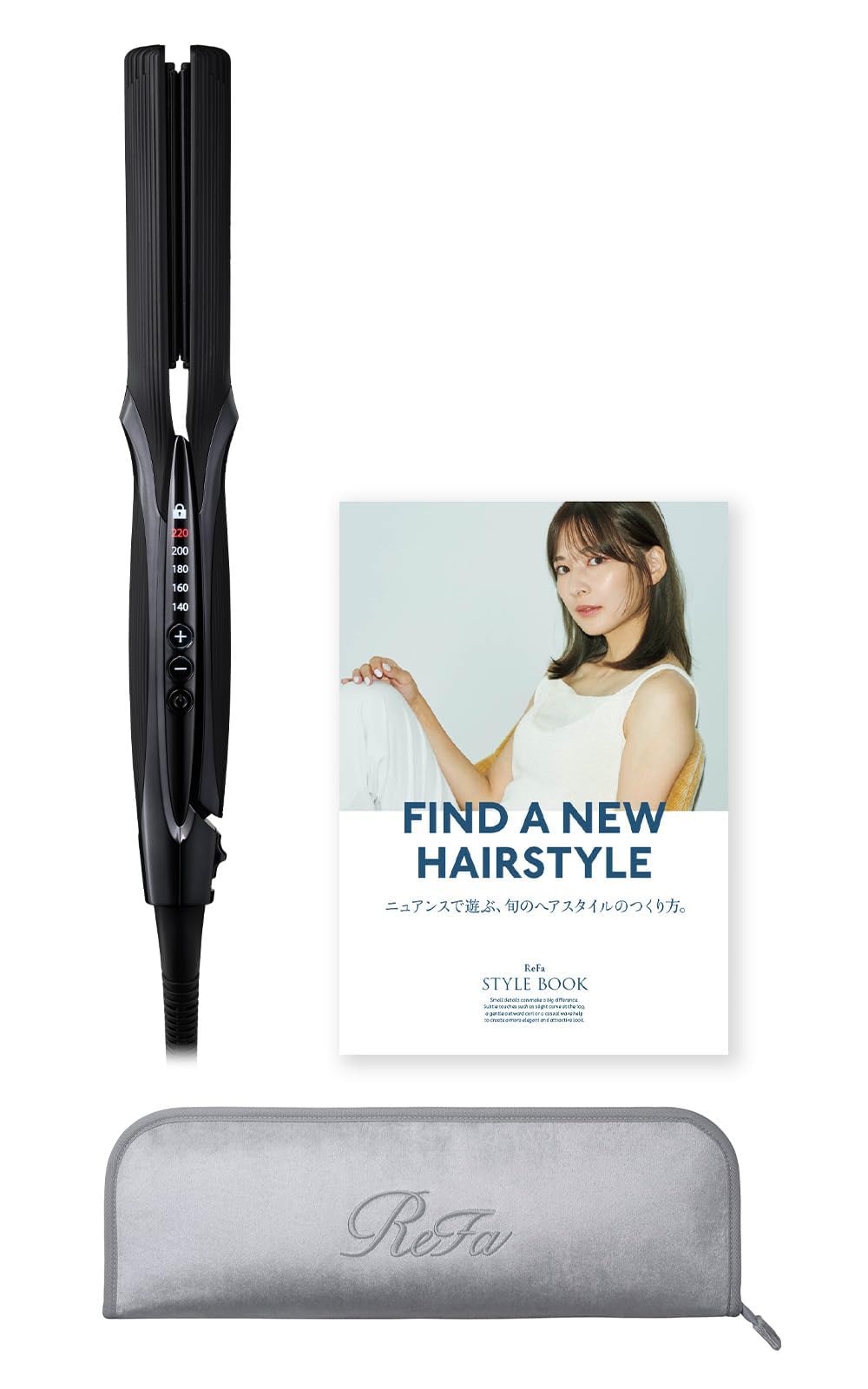 

[Official Store Exclusive] ReFa STRAIGHT IRON PRO (Black) with dedicated case and hair styling guidebook