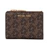 Logo Zipper Closure PVC and Polyester Wallet Medium Women's Brown
