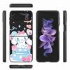 Hello Kitty Kuromi Case for Samsung Galaxy Z Flip4 Flip3 5G PC Hard Cell Phone Shell Z Flip 4 3 Black Coque Zflip4 Zflip3 Cover