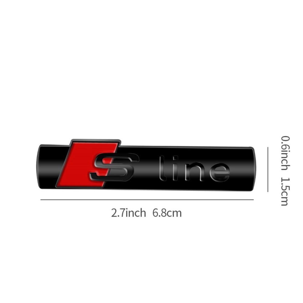 3D SLINE Emblem Car Body Trunk Sticker Auto Decoration Accessories For  qwe12 S Q7 A1 A7 Q3 8L TT Mk2 C5 A5 A3 A4 B8 8P 8V A6 C7