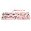 Mechanical Keyboard 104 Keys Real Mechanical Shaft Blue Switch 2 Colors Injection Wired Multi Mode Keyboard Gaming