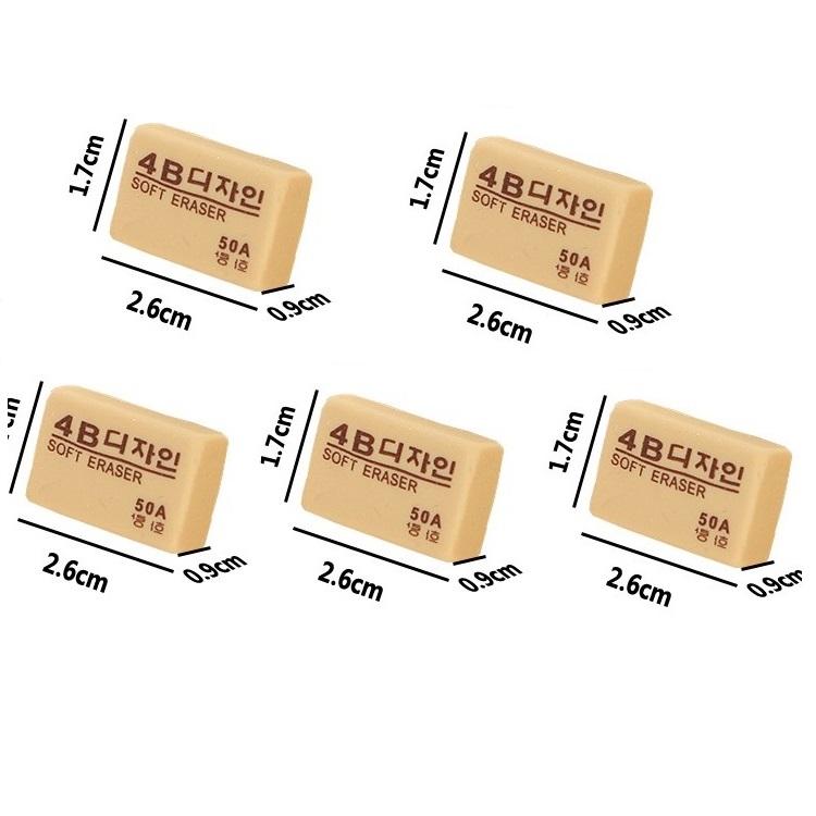 3/5/10PCS Rubber Student Exam Painting Art 4B Rubber Is Soft Easy to Wipe Clean and Traceless Eraser Stationery Supplies