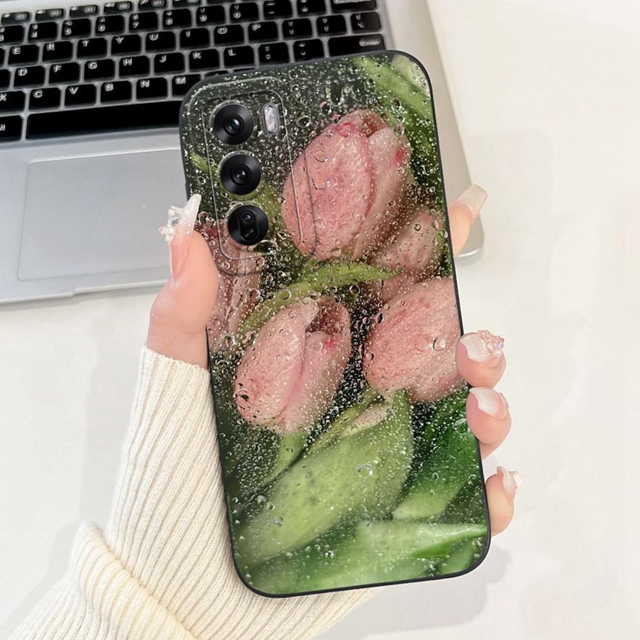 Beautiful Floral Phone Case For OPPO Reno12 12Pro 5G Soft Silicone Shockproof Cover For Oppo Reno12 Pro 5G Reno 12 Cases Bumpers