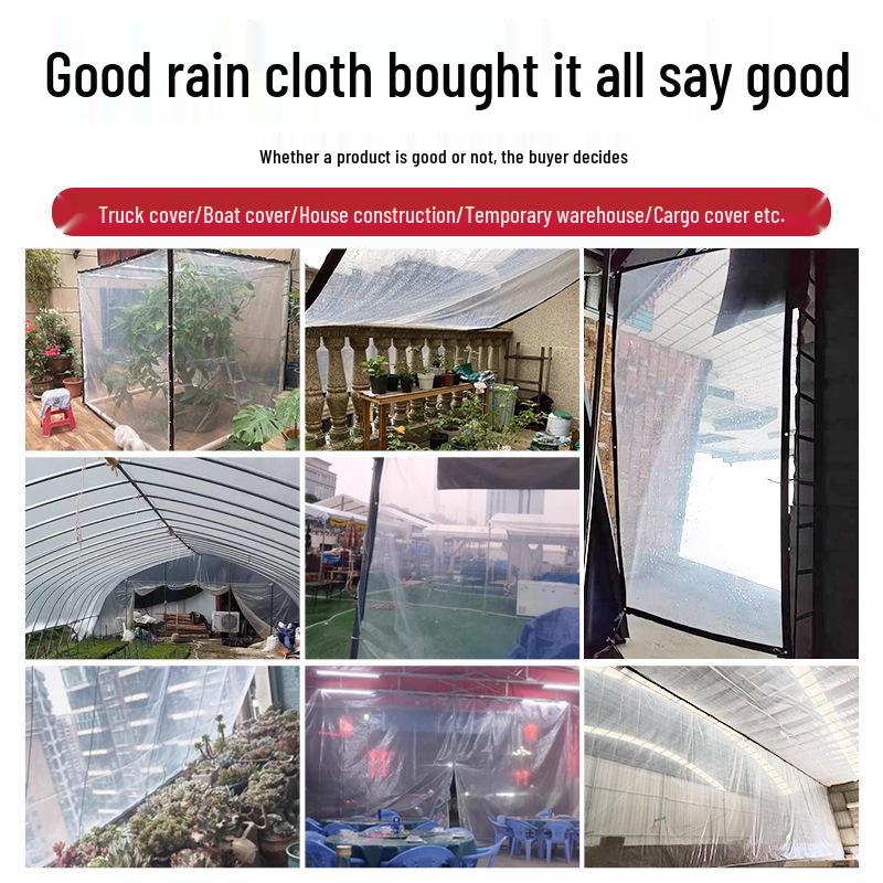 Clear Waterproof Sunshade: Outdoor Balcony & Flower Room Insulation Tarpaulin - Rainproof, Windproof, Cold Protection.