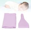 Cobertor de bebê Swaddle macio recém-nascido recebendo cobertor toalha e chapéu conjunto para recém-nascido tamanho grande
