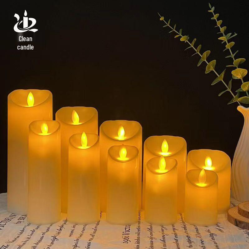 LED Swing Flame Candle: Slanted Mouth Design for Weddings, Cafes, Clubs, and Decor