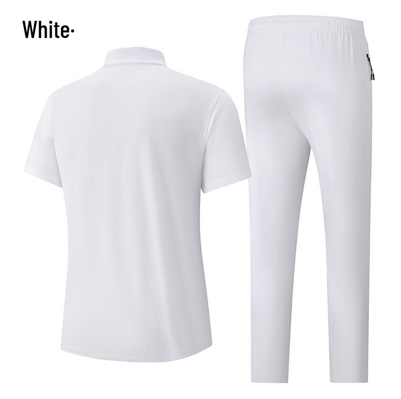 2026 Men's Casual Cotton Polo and Pants Set – Breathable, Comfortable, Customizable