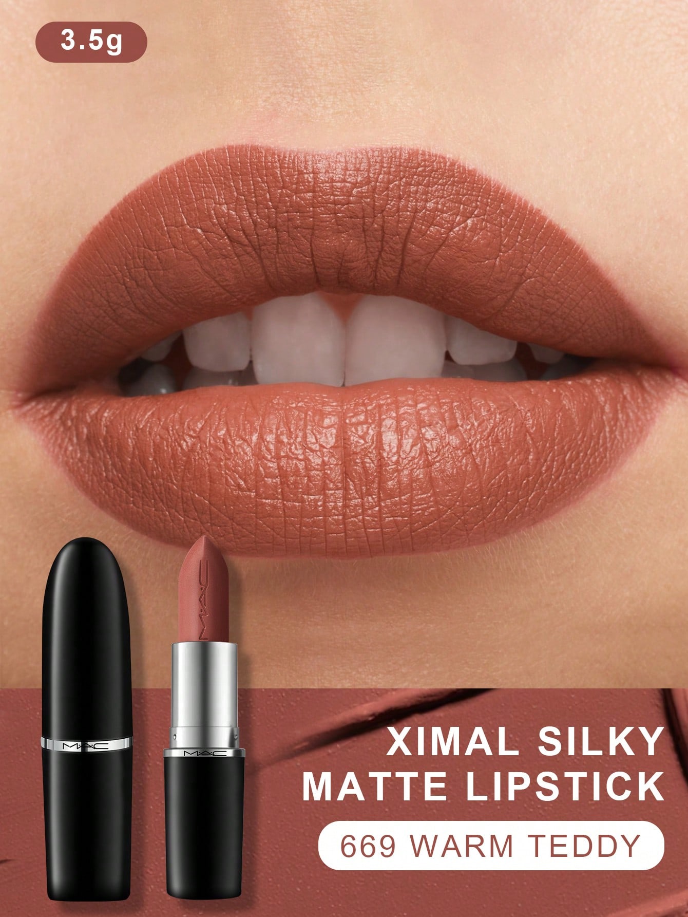 M·A·C XIMAL ШЕЛКОВИСТО-МАТОВАЯ ПОМАДА 626 Whirl (Грязная роза) - 3.5g 669 WARM TEDDY