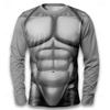Mode Spier T-shirt Heren Gothic Lange Mouw T-shirt voor Heren Heren Lange Mouwen Halloween Schedel Print Cosplay Feest Kostuum