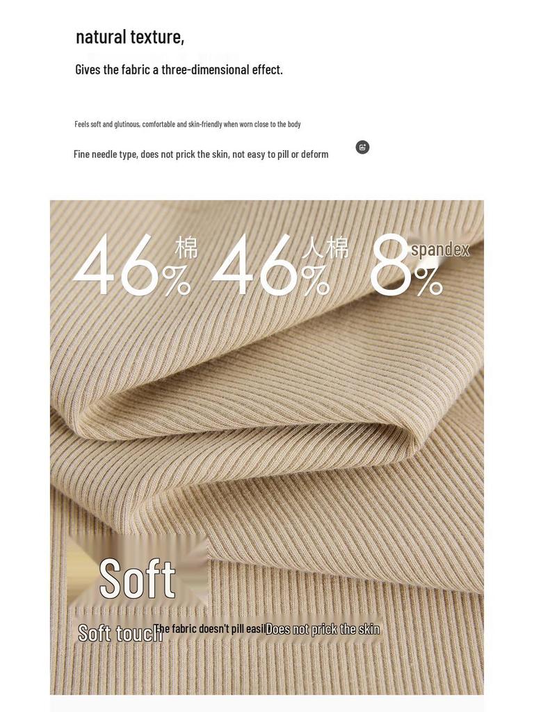 Polo Color Block de Manga Comprida com Gola Reversível para Mulher (Coleção Outono/Inverno 2025)