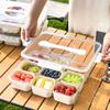Food-grade Transparent Nine-section Fruit Preservation Box with Separate Formats, Plastic Kitchen Sealed Salad Preservation Box