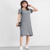 Plus Size Women's Summer Modal Short Sleeve Long T-shirt Casual Dress For Effortless Style