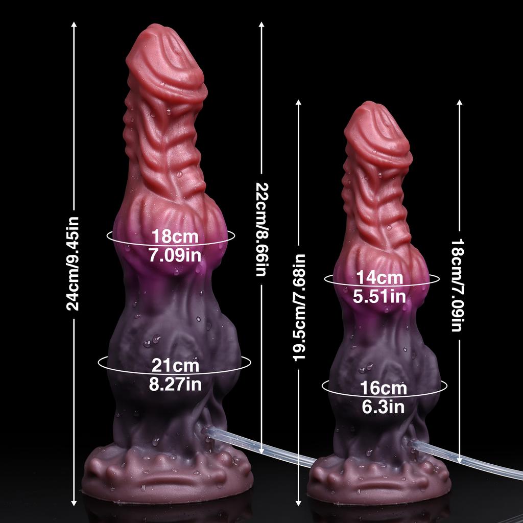 Ejaculation Monster Dildo Soft Silicone Penis Inflatable Big Knot Dildos Squirting Strong Sucker Dick Sex Toy for Women Men 18+