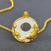 Xiaohongshu Luxury Koi Lotus Pendant Necklace for Women - Elegant Peace Buckle Clavicle Chain