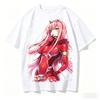 2026 Summer DARLING In the FRANXX Zero Two 02 Anime T-shirt Men Women Vintage Oversized Streetwear Harajuku Casual Cotton Tee