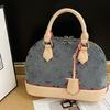 2026 Stilvolle Muschel-Handtasche Damen PU-Leder Umhängetasche Kleine Größe Retro-Design Mit Reißverschluss