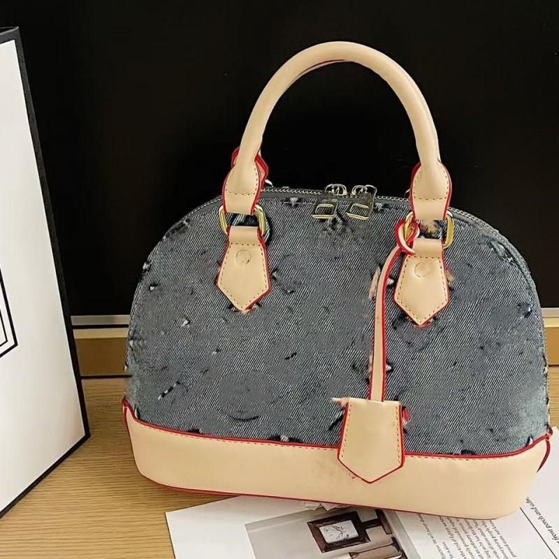 2026 Stilvolle Muschel-Handtasche Damen PU-Leder Umhängetasche Kleine Größe Retro-Design Mit Reißverschluss