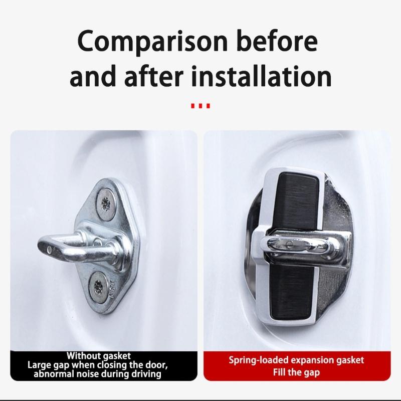 Door Stabilizer Lock Latches Stopper Regulator Protectors Anti Shake Noise Suppressor Cover For LC LS LX RX UX Most Cars Mixture ABS