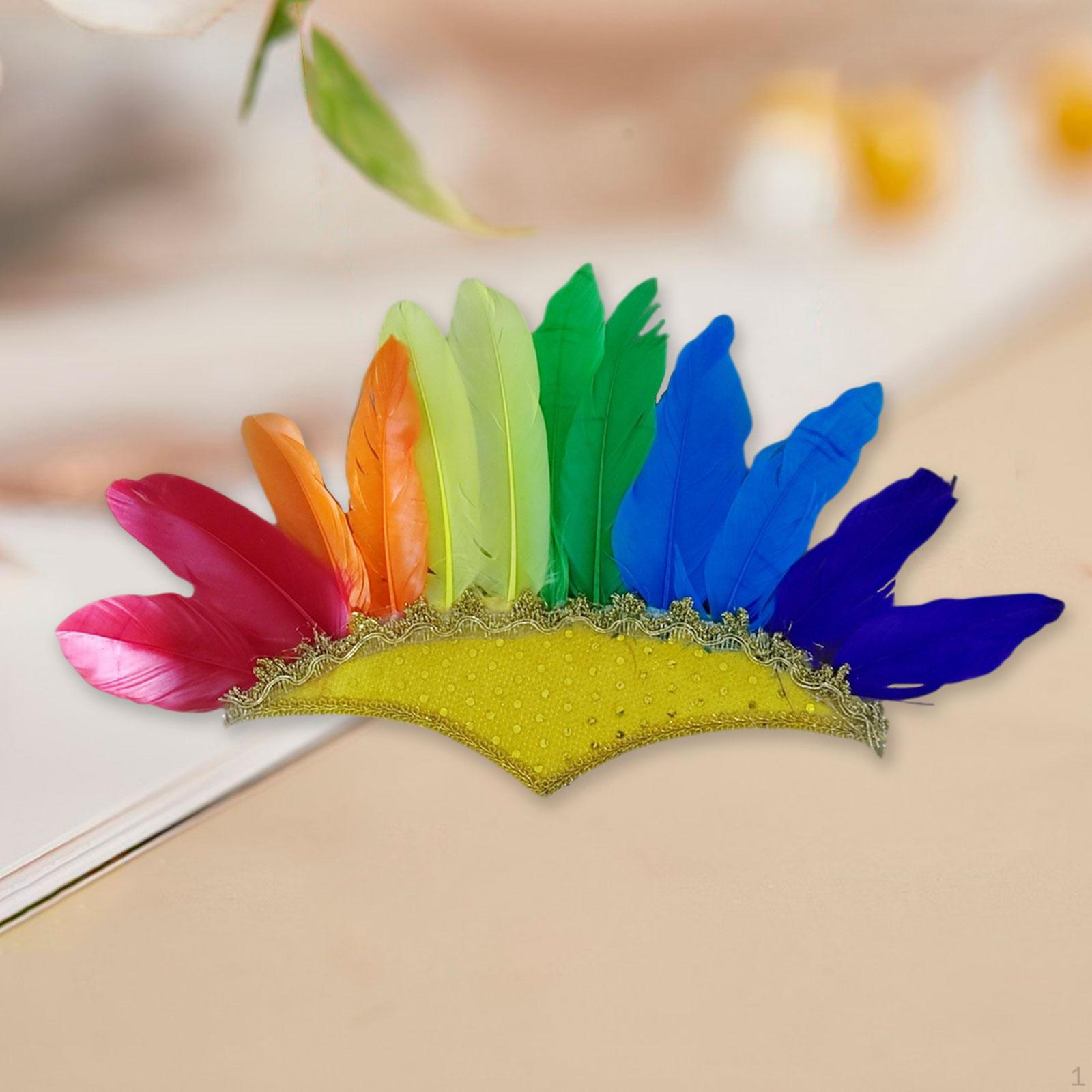 Корона из перьев для детей multicolour