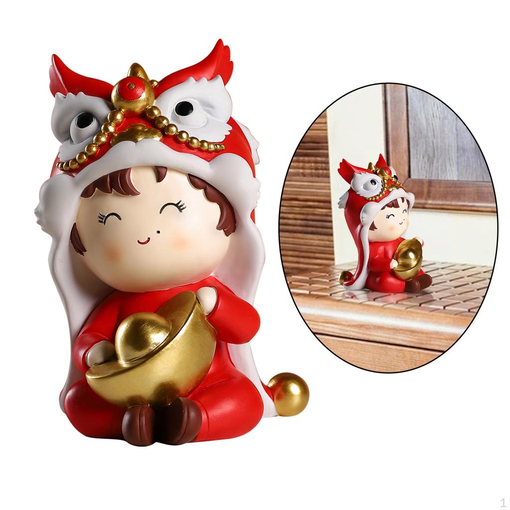 Chinese People Ornaments Interior Decoration Art Figurine for Year Home