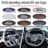 58x22mm Aluminum Alloy Logo for Mondeo Ranger Ecosport Edge Focus Mk4 Escape Fiesta Kuga Fusion Car Steering Wheel Sticker