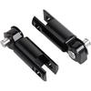Black Motorcycle Footpeg Supports Extensions Kit Foot peg Mounts Clevis Fit for Harley Male Mount Sportster Dyna Touring Electra Road Street Glide