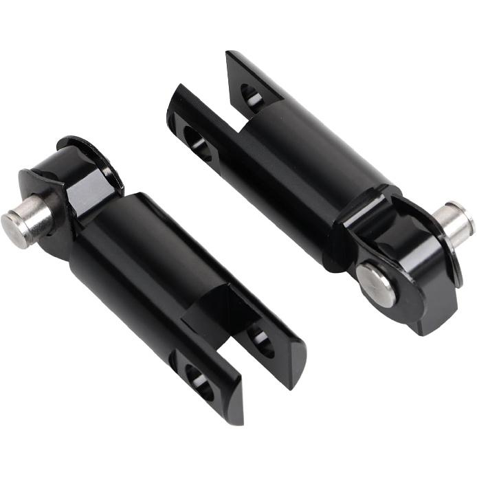 Black Motorcycle Footpeg Supports Extensions Kit Foot peg Mounts Clevis Fit for Harley Male Mount Sportster Dyna Touring Electra Road Street Glide