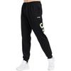 Li-Ning Sports Fashion Series Letter Print Drawstring Cuffed Mid-Waist Knitted Sports Pants Men bottoms Standard-Black YKLU275-3