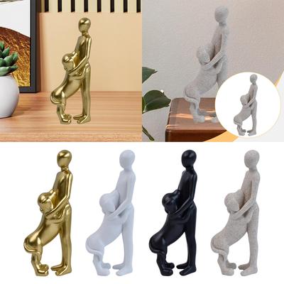 Resin Man and Dog Statue for Heartwarming Gift Thoughtful Versatile 2.5x1.7x6.7inch Desktop Decoration Emotional Bond Sculpture