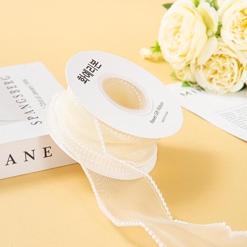 Valentine's Day Korean Fishtail Yarn Ribbon for DIY Flower Bouquets and Cake Decorations