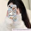 Rock music cat iPhone16promax mobile phone case Apple 14 transparent 13/15 fine hole anti-drop 11
