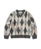 Maglia Argyle a V CUZNELLO Blend_Carbone