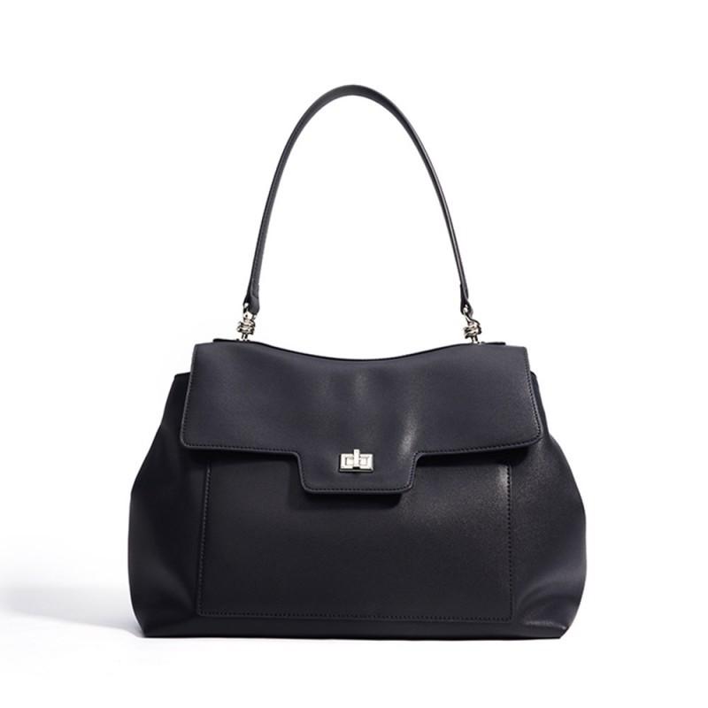 

Simple Commuting Fashion Large Capacity Women s Bag Two-layer Cowhide Solid Color Shoulder Genuine Leather Armpit Crossbody 33x11x25cm