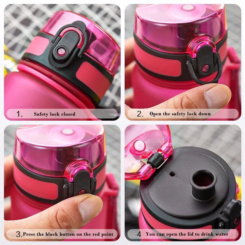Sports Water Bottle Tritan Plastic Drink Bottle water BPA Free hydro flask Shaker Outdoor Travel Portable Leakproof Drinkware