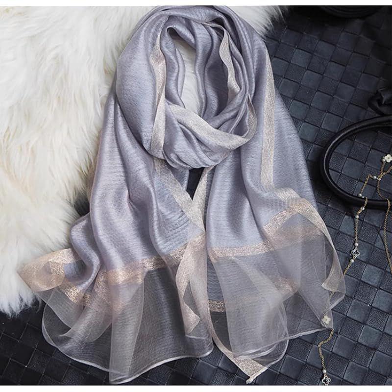 Used [Wdlife] Women's Stole Large Size Thin UV Cut All-Season Silk Touch Shawl Soft Elegant Gorgeous for Weddings Parties Events Air Conditioning