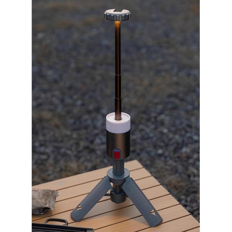 Watertight Rechargeable Camping Tent Light 5 Light Modes Outdoor Camping Lanterns Light, Height & Brightness Adjustable